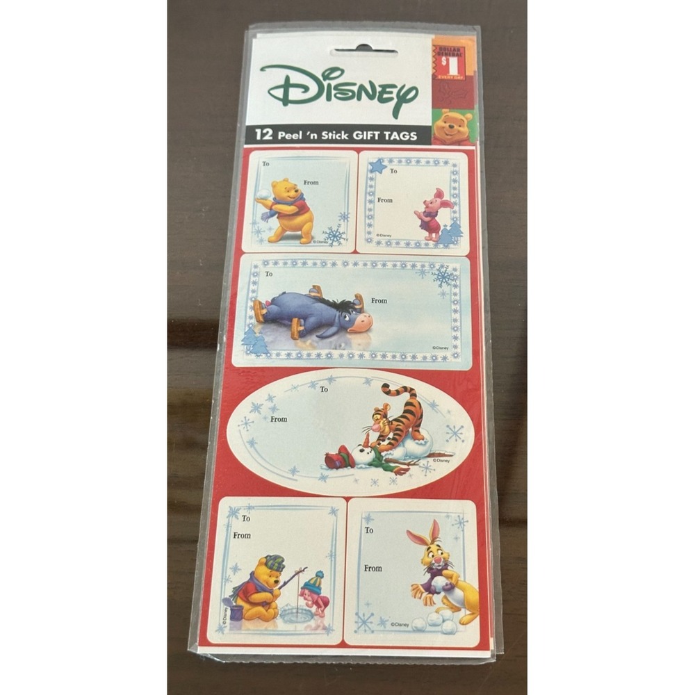 Vintage‎ 12 Winnie Pooh Christmas Gift Tags Paper Magic Group